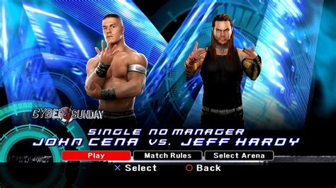 Wwe Smackdown Vs Raw 2008 Ps3 John Cena Vs Jeff Hardy [2k][mclassic] Youtube