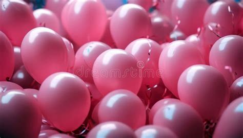 Sweet Balloons Festive Background Theme Confetti Pink Banner