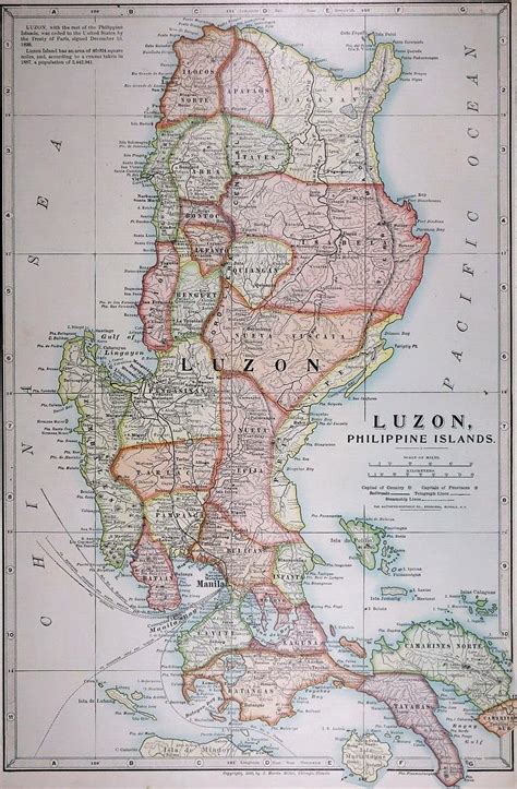 atlas map luzon philippine islands manila bay  sh