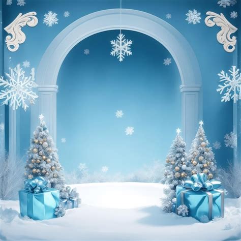 Premium AI Image | A festive Christmas background empty in center and a ...