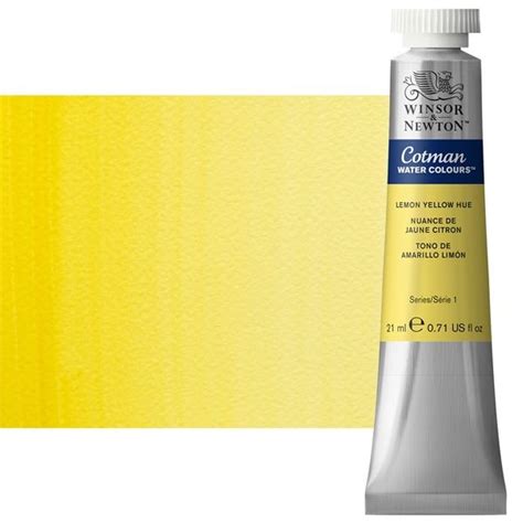 Winsor Newton Cotman Watercolor 21 Ml Tube Lemon Yellow Hue Jerry