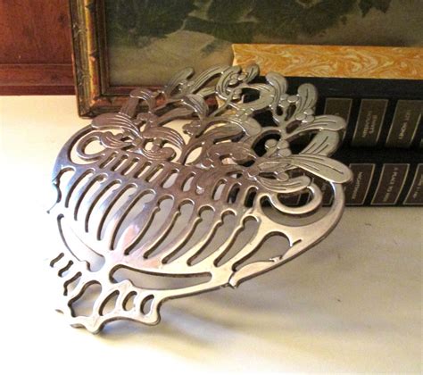 Vintage Italian Made Silver Plated Trivet Designed By Piero Maestri