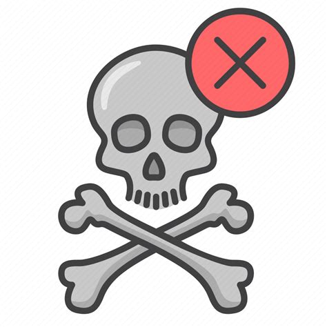 Bones Danger Dangerous Dead Poisonous Skull Icon Download On