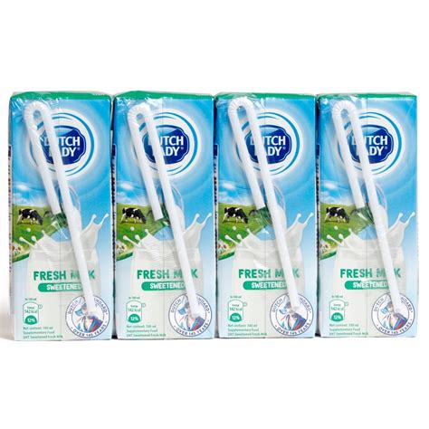 Sữa tươi tiệt trùng có đường Dutch Lady 180ml Lốc 4 hộp