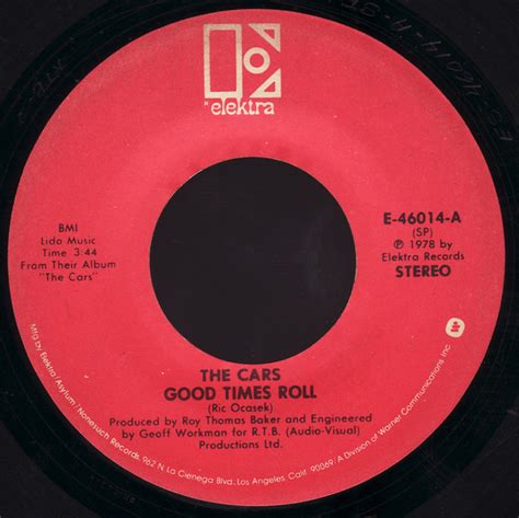 The Cars - Good Times Roll (1979, Specialty, Vinyl) | Discogs