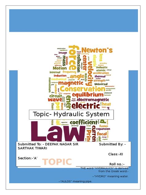 PHysics | PDF | Hydraulics | Pressure