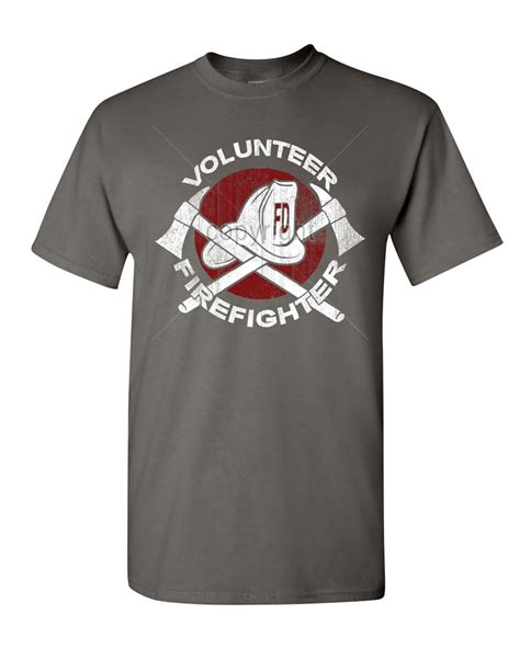 Volunteer Firefighter T Shirt Helmet Fire Rescue Hero T Stellanovelty