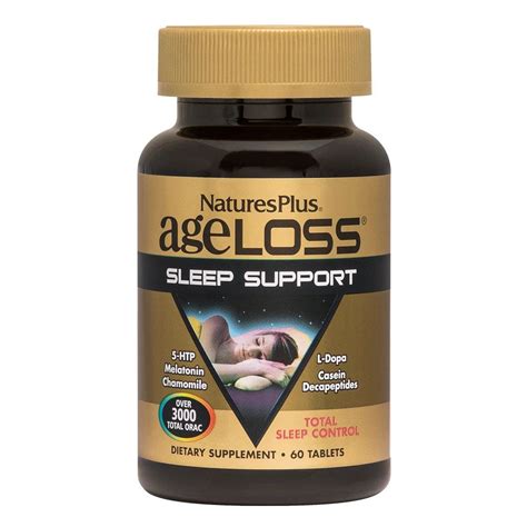 Nature's Plus Ageloss Soothing Sleep Support Aid, Calming 60 Tablets ...
