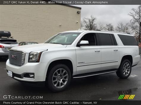 White Frost Tricoat 2017 GMC Yukon XL Denali 4WD Cocoa Dark