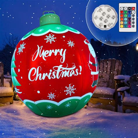 Amazon Light Up Pvc Inflatable Christmas Ball Inch Large