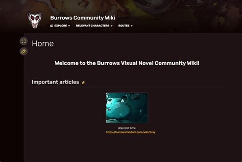 Burrows fan wiki : r/FurryVisualNovels