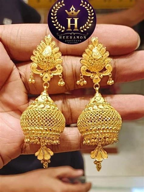 Gold Jhumka Jhumka Designs Gold Earrings Designs Gold Jewellery Design