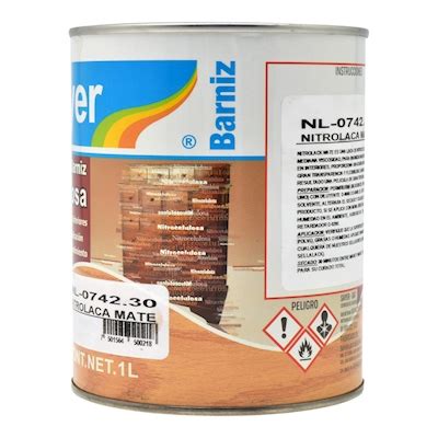 BARNIZ NITROCELULOSA PARA MADERA DE 1 L MATE TRANSPARENTE The Home