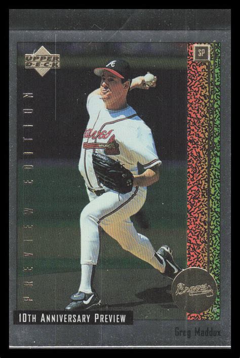 1998 Upper Deck 10th Anniversary Preview Retail 1 Greg Maddux For