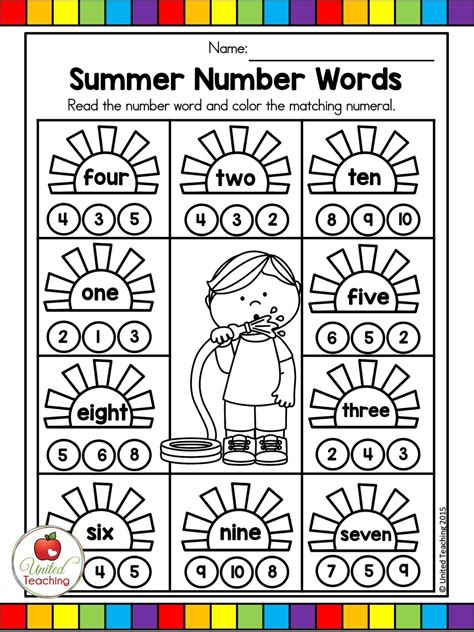 Summer Math And Literacy Worksheets Kindergarten Summer Packet Summer Review