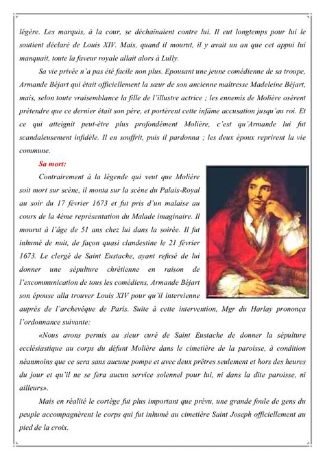 Biographie De Moli Re Alloschool