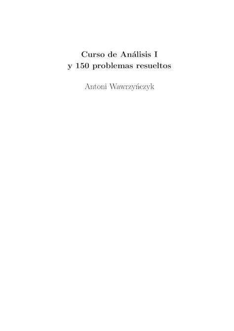 Pdf Curso De An Alisis I Y Problemas Resueltosmat Izt Uam Mx Mat