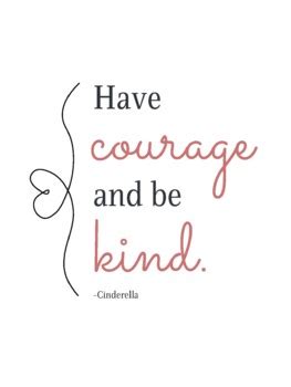 Have Courage And Be Kind Inspirational Poster By 246 Cait TPT