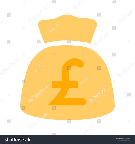 English Pound Money Bag Illustration Vector Vector De Stock Libre De