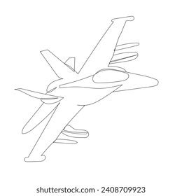 Military Aircraft Sketch Line Drawing Vector Stock Vector (Royalty Free ...