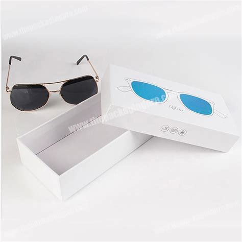 Fashion Plain White T Paper Boxes For Sunglass Packaging