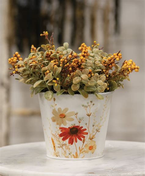 Col House Designs Wholesale Fall Florals Metal Bucket