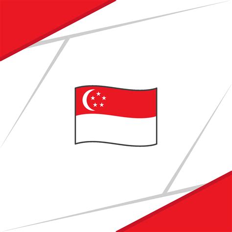 Singapore Flag Abstract Background Design Template. Singapore Independence Day Banner Social ...