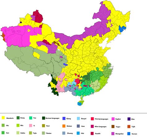 Map Of Languages Spoken In China Vivid Maps