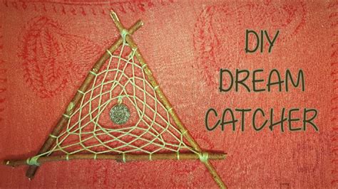 DIY Dream Catcher Tutorial Triangle Dreamcatcher Made With Sticks