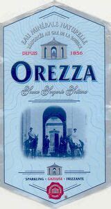 Etiquettes de boissons Orezza Eau Minérale Naturelle SNE des Eaux