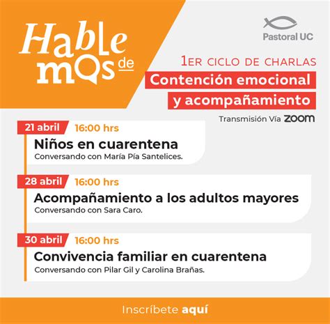 Ciclo de charlas Hablemos de Contención emocional y acompañamiento