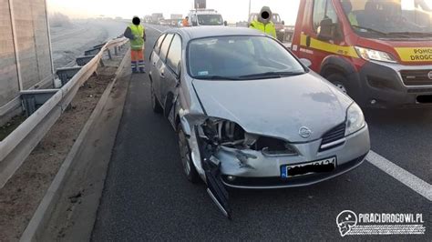 Zderzenie kilku aut na Autostradowej Obwodnicy Wrocławia PIRACI DROGOWI