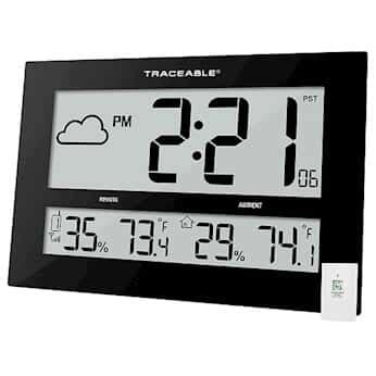 Traceable® Large-Digit Radio Atomic Clock with Calibration - Cole-Parmer