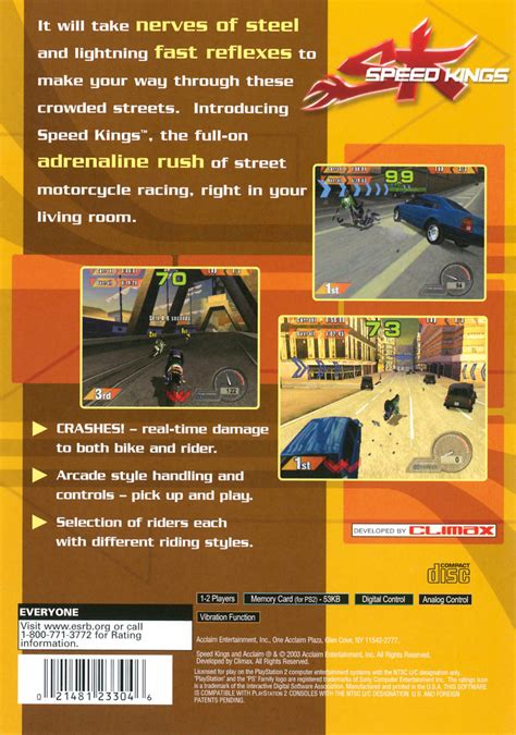 Speed Kings Box Shot For Playstation Gamefaqs