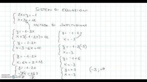 Sistemi Lineari Di Due Equazioni In Due Incognite Youtube