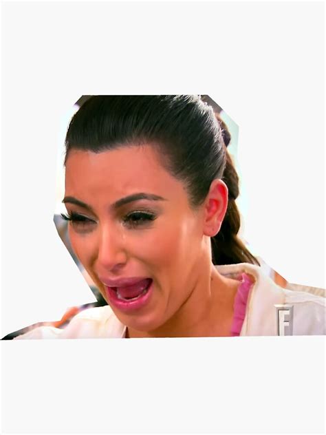 "kim kardashian crying meme" Sticker for Sale by briannatwumasi | Redbubble