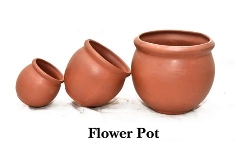 Mittikalaa Terracotta Clay 3 Flower Pots Set At Rs 150set Raj Nagar