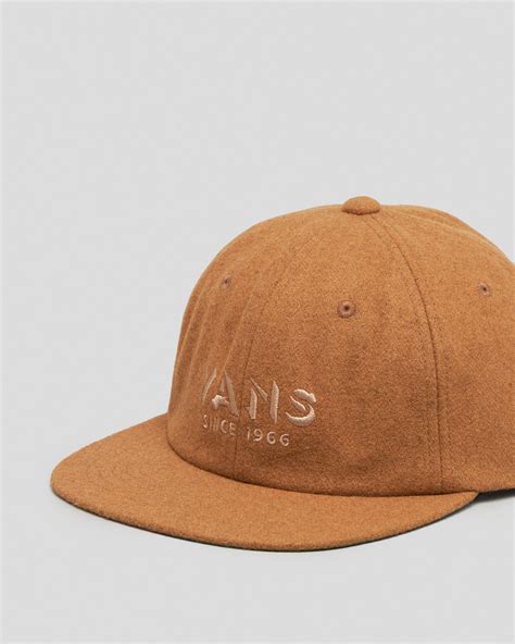 Shop Vans Clark Vintage Unstructured Cap In Bone Brown Fast Shipping