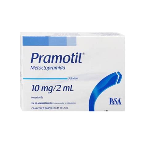 Compra Pramotil metoclopramida 10 mg solución inyectable 6 ampolletas 2