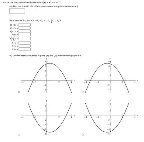 Solved Let F Be The Function Defined By The Rule Fx X2