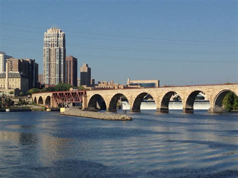 The Stone Arch Bridge in Minneapolis