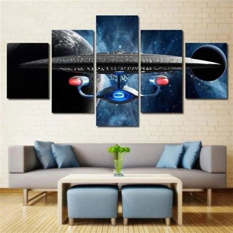 Star Trek Enterprise Wall Art Canvas Decor Printing - Pencil Canvas