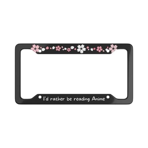 Reading Anime Cherry Blossom License Plate Frame Kawaii Etsy