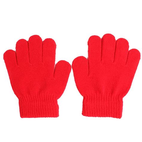 Köp Winter Warm Baby Gloves Children Knitted Stretch Mittens Kids Solid