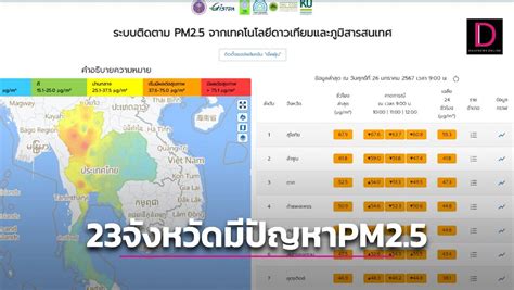 จิสด้า ชี้23จังหวัดคุณภาพอากาศกระทบสุขภาพนำโดย สุโขทัย ลำพูน ตาก