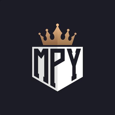 premium vector luxury mpy logo  crown elegant initials mpy letter