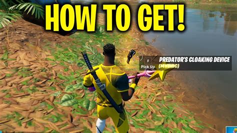 Fortnite Season 5 How To Get Predators Cloaking Device Fortnite Predator Mythic Item Youtube