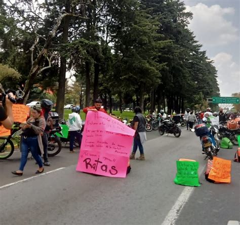 Repartidores Colapsan Paseo Tollocan En Protesta Por Inseguridad