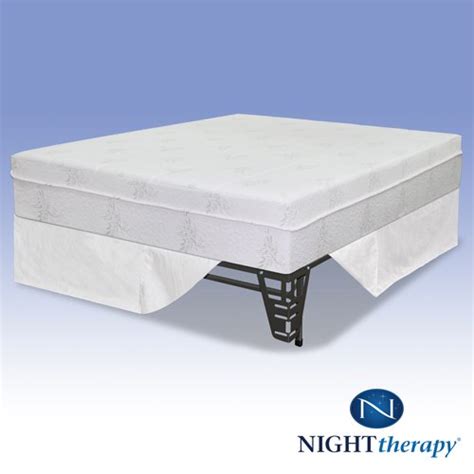 Night Therapy 10" Pressure Relief Memory Foam Mattress & Bed Frame Set - Queen - mattress.news