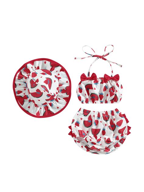 Wassery Newborn Baby Girl Swimsuit Swimwear Bikini Set Months Infant Bathing Suit